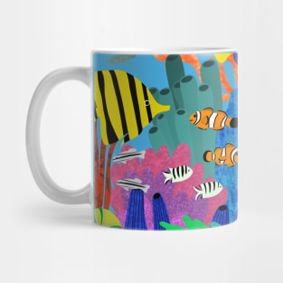 Coral Reef - multicoloured Sealife pattern by Cecca Designs Mug